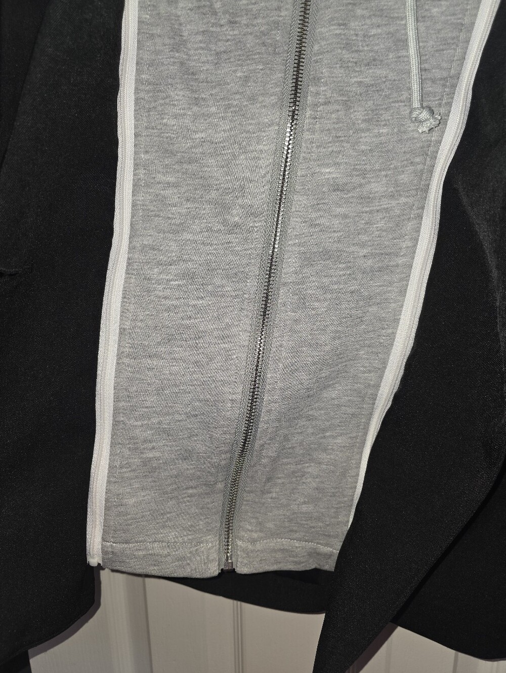 Six / Fifty Mixed Blazer Faux Hoodie Size L NWT - Picture 3 of 6
